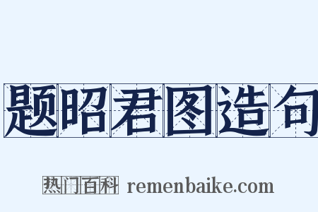 题昭君图造句是什么意思的图片